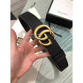 Gucci New Calf Gold Rotating Gg Buckle 37mm Belts 