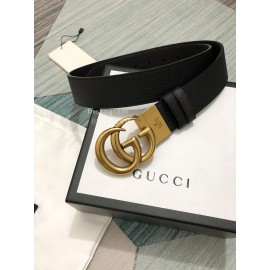 Gucci New Calf Gold Rotating Gg Buckle 37mm Belts 