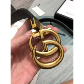 Gucci New Calf Gold Rotating Gg Buckle 37mm Belts 