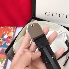 Gucci Black Leather 30mm Belts For Women