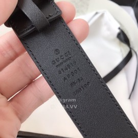Gucci Black Leather 30mm Belts For Women