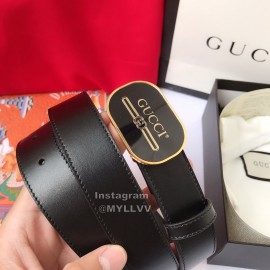 Gucci Fashion Black Leather 30mm Belts For Women