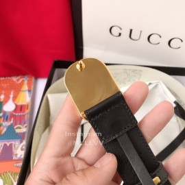 Gucci Fashion Black Leather 30mm Belts For Women