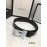 Gucci Calf Polished Rotating Silver Bright Buckle 38mm Belts