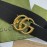 Gucci Thread Gg Buckle Elastic Black Webbing 40mm Belt Black