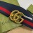 Gucci Thread Gg Buckle Elastic Black Webbing 40mm Belt Red