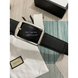 Gucci Retro Leather 40mm Silver Needle Buckle Belts