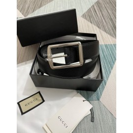 Gucci Retro Leather 40mm Silver Needle Buckle Belts