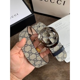 Gucci Classic Printed Calf Gg Buckle 40mm Business Belts 