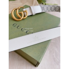 Gucci New Calfskin Gold Copper Buckle 30mm Belts