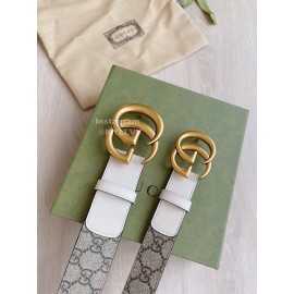 Gucci New Calfskin Gold Copper Buckle 30mm Belts