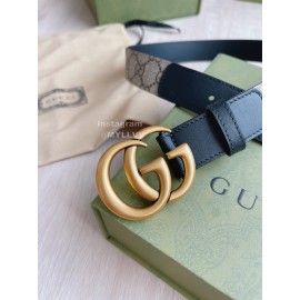 Gucci Classic Calfskin Gold Copper Buckle 30mm Belts