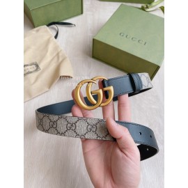 Gucci Classic Calfskin Gold Copper Buckle 30mm Belts