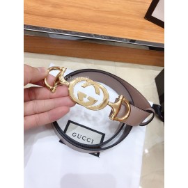 Gucci Fashion Leather Gold Buckle 30mm Belts Pink