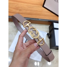 Gucci Fashion Leather Gold Buckle 30mm Belts Pink