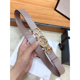 Gucci Fashion Leather Gold Buckle 30mm Belts Pink