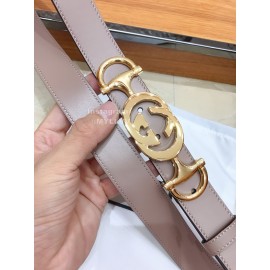 Gucci Fashion Leather Gold Buckle 30mm Belts Pink