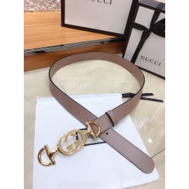Gucci Fashion Leather Gold Buckle 30mm Belts Pink