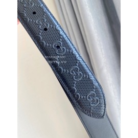 Gucci Concave Convex Leather Gold Buckle 40mm Belt