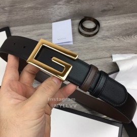 Gucci Soft Cowhide Gold G Buckle 35mm Belt For Men