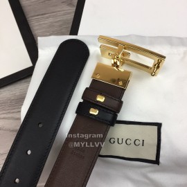 Gucci Soft Cowhide Gold G Buckle 35mm Belt For Men