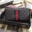 Gucci Men'S Ribbon Cowhide Zipper Around Long Wallet Black 408831