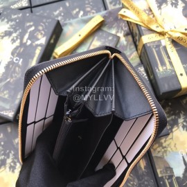 Gucci GG Eco-Print Cowhide Zipper Around Long Wallet Khaki 410102