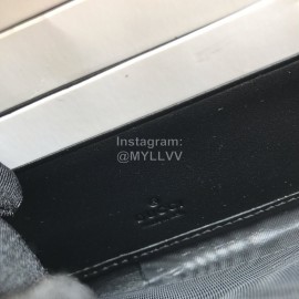 Gucci GG Eco-Print Cowhide Zipper Around Long Wallet Black 410102