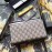 Gucci Printed Practical Cowhide Zipper Around Long Wallet Black 33194