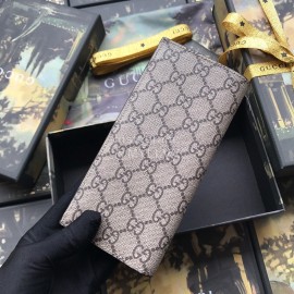 Gucci Yellow Tiger Print Leather Flap Wallet Brown 459456