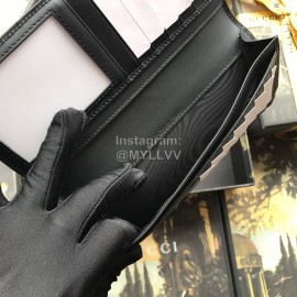 Gucci Yellow Tiger Print Leather Flap Wallet Brown 459456