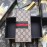 Gucci Ribbon Striped Leather Flip Wallet Brown 408836