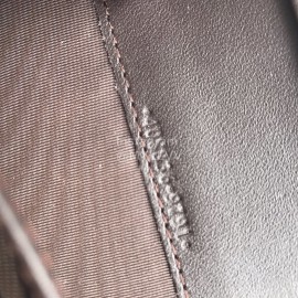 Gucci Ribbon Striped Leather Flip Wallet Brown 408836