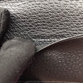 Gucci Bee Star Print Leather Key Case Black 495071