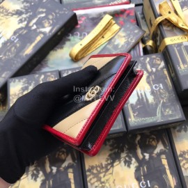  GG Marmont Vintage Double G Quilted Leather Short Wallet Khaki 573811gucci 