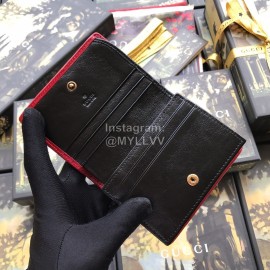 Gucci  GG Marmont Vintage Double G Quilted Cowhide Short Wallet Black 573811