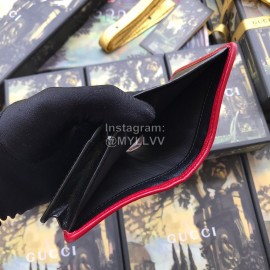 Gucci  GG Marmont Vintage Double G Quilted Cowhide Short Wallet Black 573811