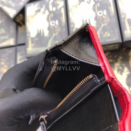 Gucci  GG Marmont Vintage Double G Quilted Cowhide Short Wallet Black 573811