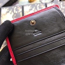 Gucci  GG Marmont Vintage Double G Quilted Cowhide Short Wallet Black 573811