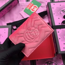 Gucci  GG Love Diamond Beads Diamond Velvet Short Wallet Pink 466492