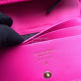 Gucci  GG Marmont Heart-Shaped Sequin Crystal Embroidery Short Velvet Wallet Pink 466492