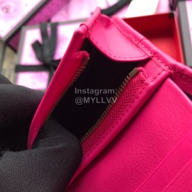 Gucci  GG Marmont Heart-Shaped Sequin Crystal Embroidery Short Velvet Wallet Pink 466492