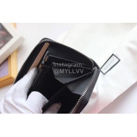 Gucci  GG Yellow Tiger Embroidered Cowhide Leather Zipper Around Long Wallet Coffee Color 451273