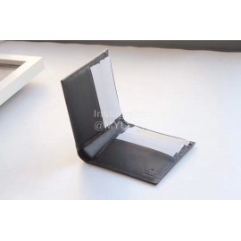 Gucci  GG Bee Embroidered Leather Bi-Fold Wallet Gray 451268