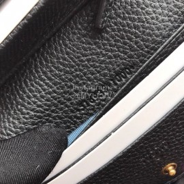 Gucci Bronzing Butterfly Short Leather Flip Wallet Black 516938