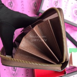 Gucci  GG Green White Red Tricolor Herringbone Pattern Zipper Around Long Wallet Green 429223