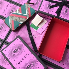 Gucci  GG Green White Red Tricolor Herringbone Pattern Zipper Around Long Wallet Green 429223