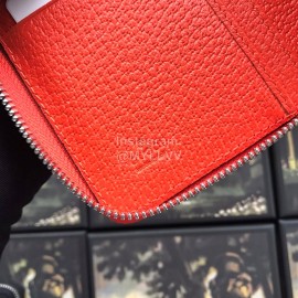 Gucci Athletics Letter Ribbon Zipper Around Long Cowhide Wallet Orange 459138