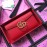 Gucci Double G bi-folding leather long flap wallet red 400586