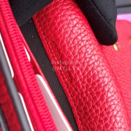 Gucci Double G bi-folding leather long flap wallet red 400586